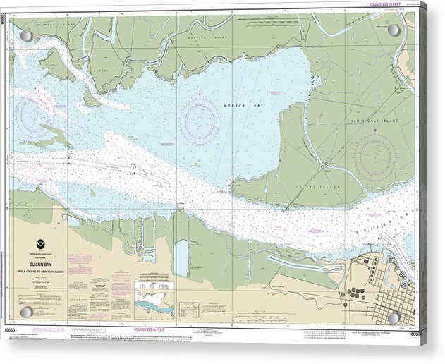 Nautical Chart-18666 Suisun Bay Middle Ground-new York Slough - Acrylic Print