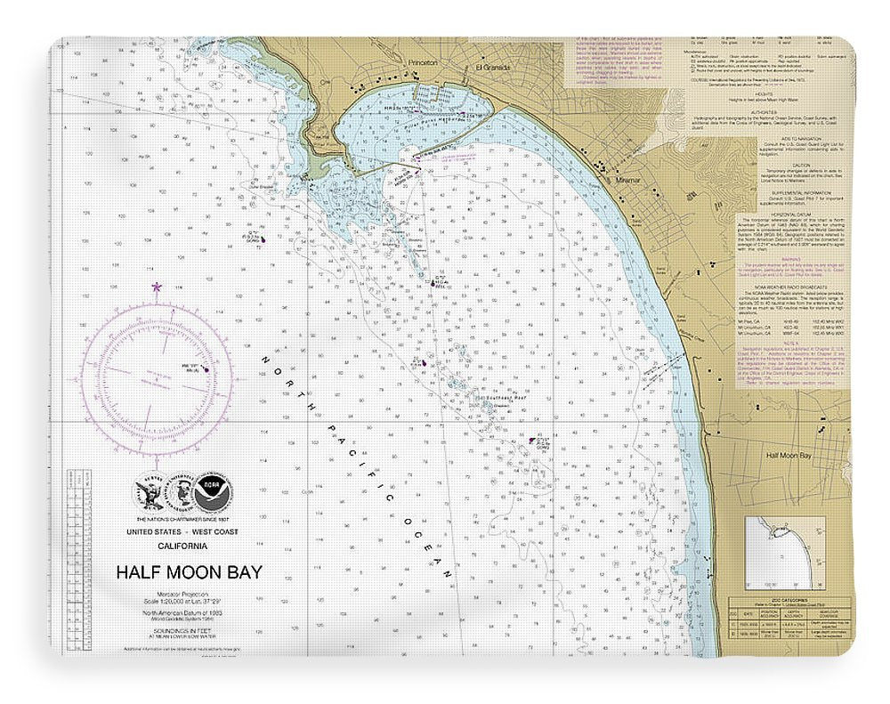 Nautical Chart-18682 Half Moon Bay - Blanket