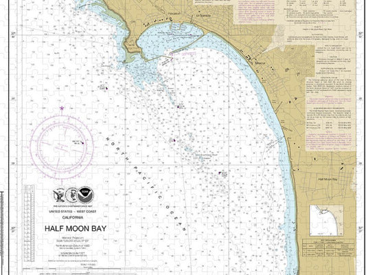 Nautical Chart 18682 Half Moon Bay Puzzle