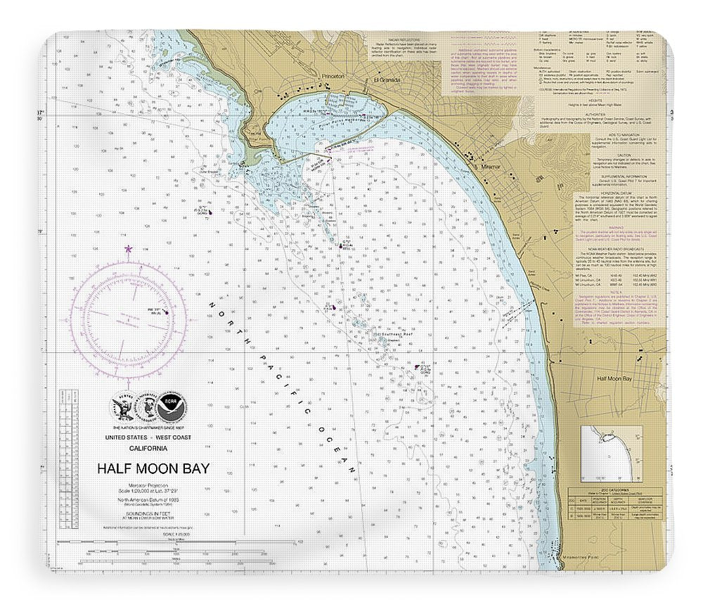 Nautical Chart-18682 Half Moon Bay - Blanket