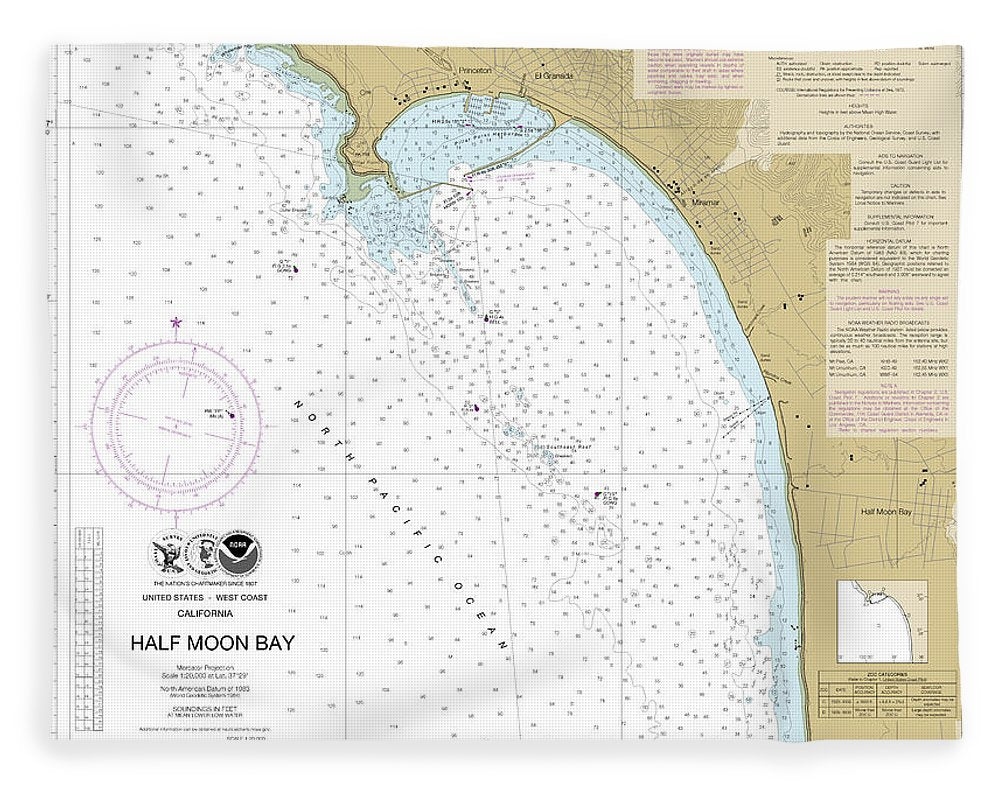 Nautical Chart-18682 Half Moon Bay - Blanket