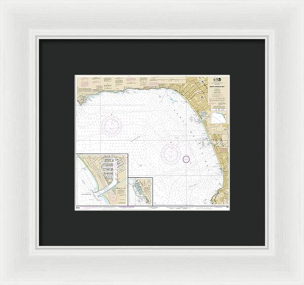 Nautical Chart-18744 Santa Monica Bay, King Harbor - Framed Print