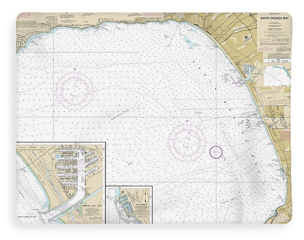 Nautical Chart-18744 Santa Monica Bay, King Harbor - Blanket