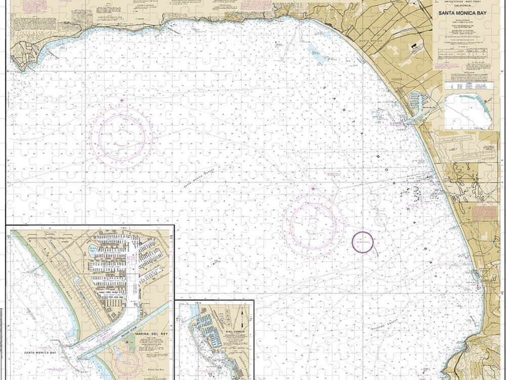 Nautical Chart 18744 Santa Monica Bay, King Harbor Puzzle