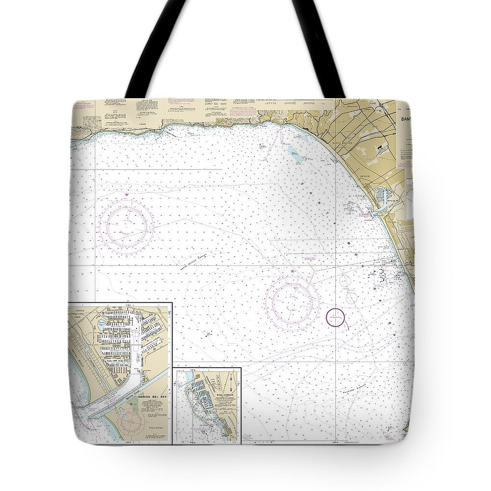 Nautical Chart-18744 Santa Monica Bay, King Harbor - Tote Bag