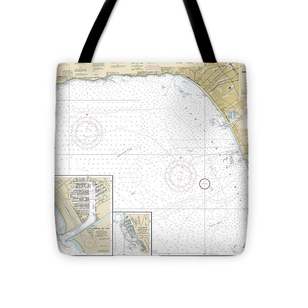 Nautical Chart-18744 Santa Monica Bay, King Harbor - Tote Bag