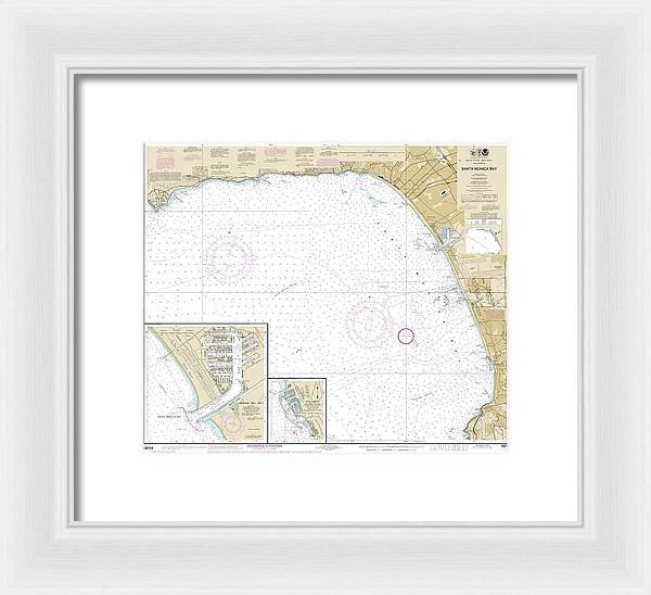 Nautical Chart-18744 Santa Monica Bay, King Harbor - Framed Print