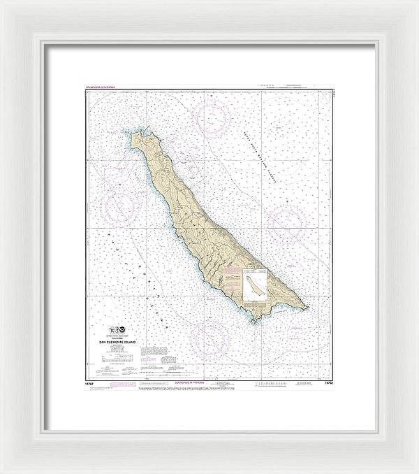 Nautical Chart-18762 San Clemente Island - Framed Print