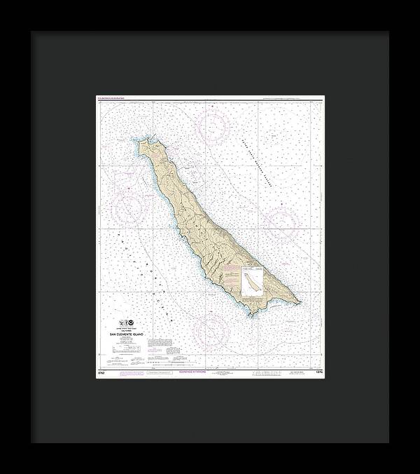 Nautical Chart-18762 San Clemente Island - Framed Print