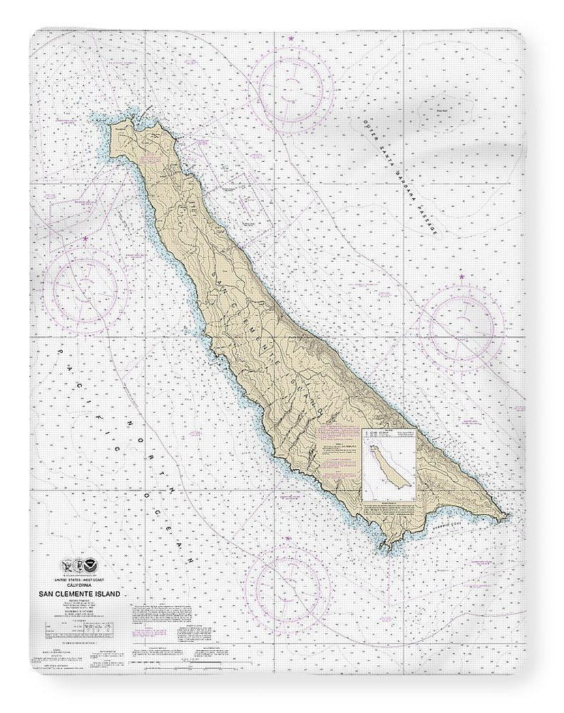 Nautical Chart-18762 San Clemente Island - Blanket