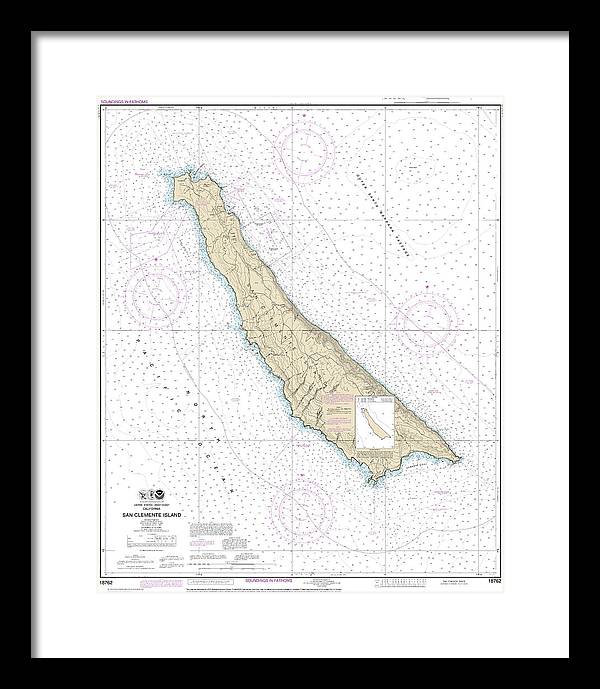 Nautical Chart-18762 San Clemente Island - Framed Print