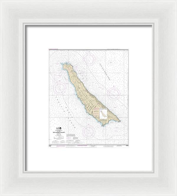 Nautical Chart-18762 San Clemente Island - Framed Print