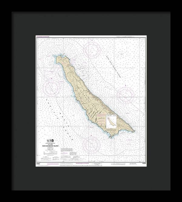 Nautical Chart-18762 San Clemente Island - Framed Print