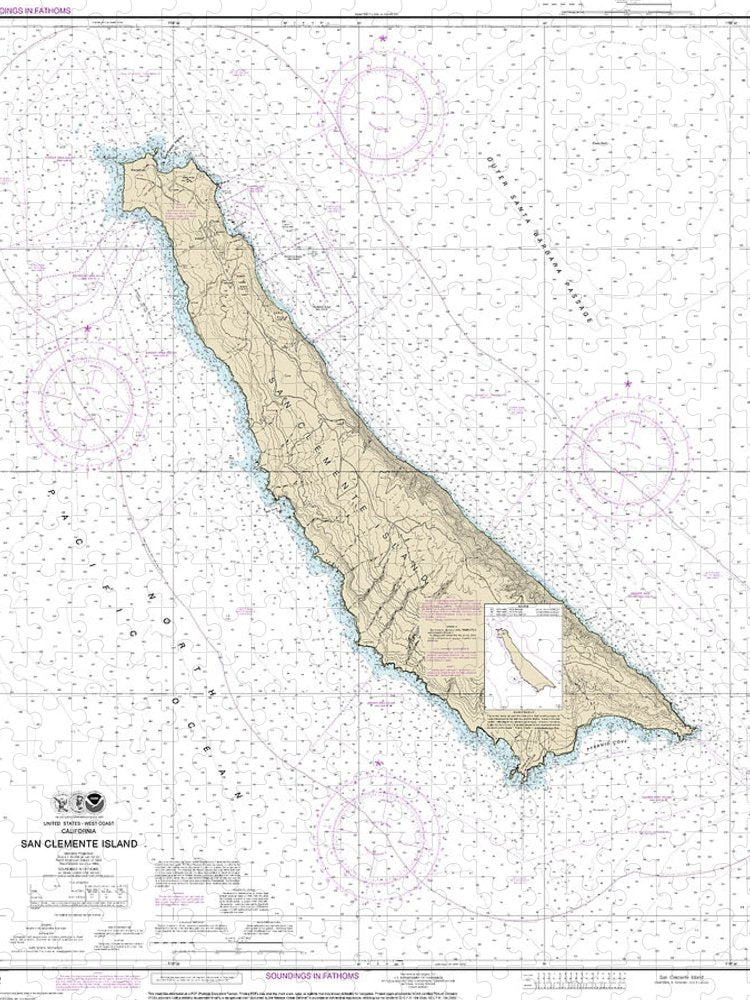 Nautical Chart 18762 San Clemente Island Puzzle