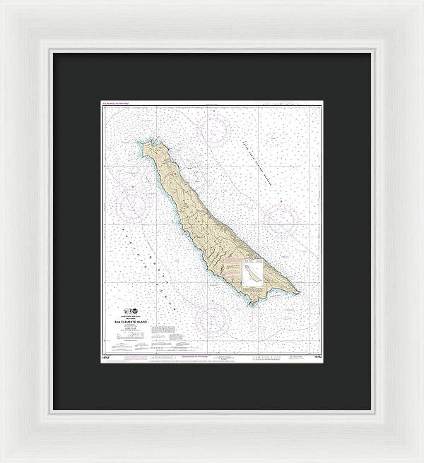 Nautical Chart-18762 San Clemente Island - Framed Print