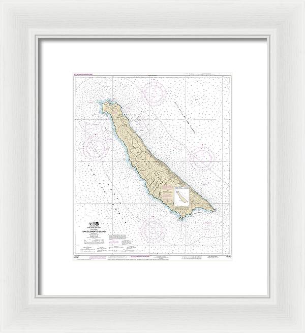 Nautical Chart-18762 San Clemente Island - Framed Print