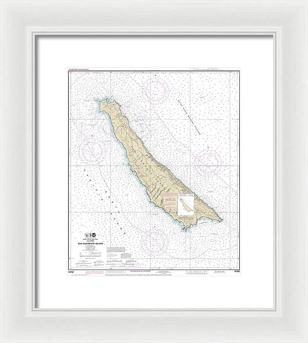 Nautical Chart-18762 San Clemente Island - Framed Print