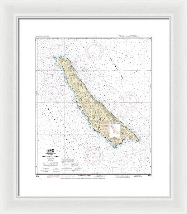 Nautical Chart-18762 San Clemente Island - Framed Print