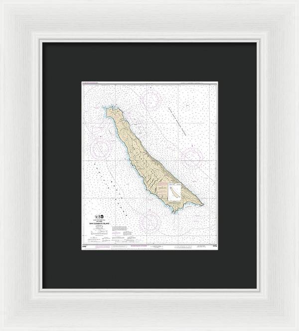 Nautical Chart-18762 San Clemente Island - Framed Print