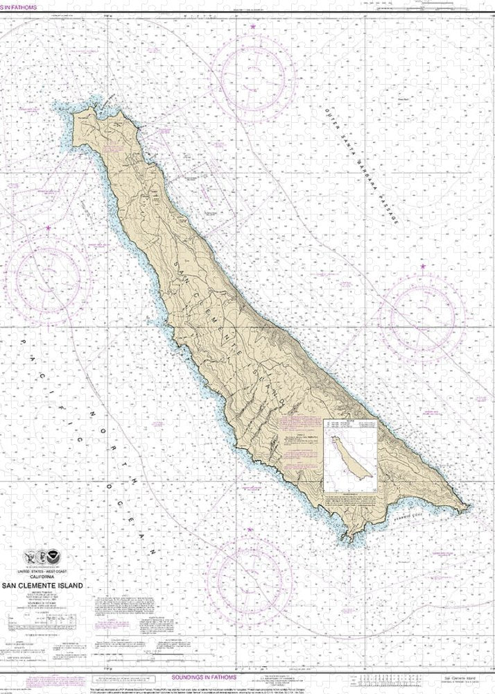 Nautical Chart-18762 San Clemente Island - Puzzle