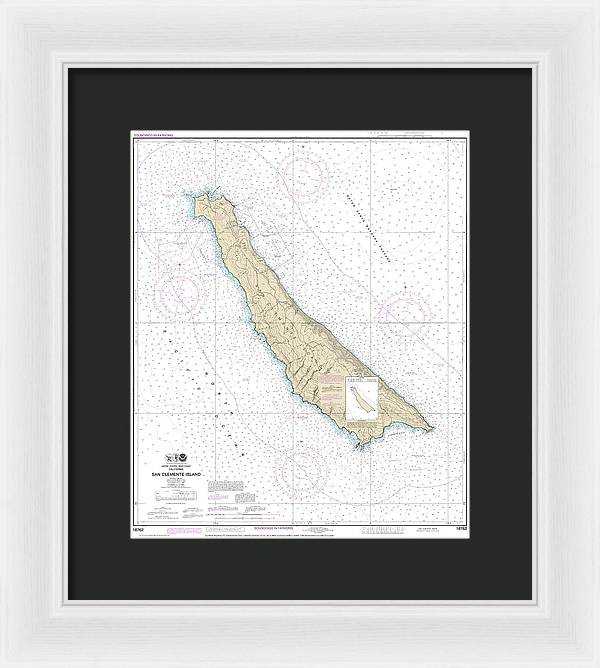 Nautical Chart-18762 San Clemente Island - Framed Print