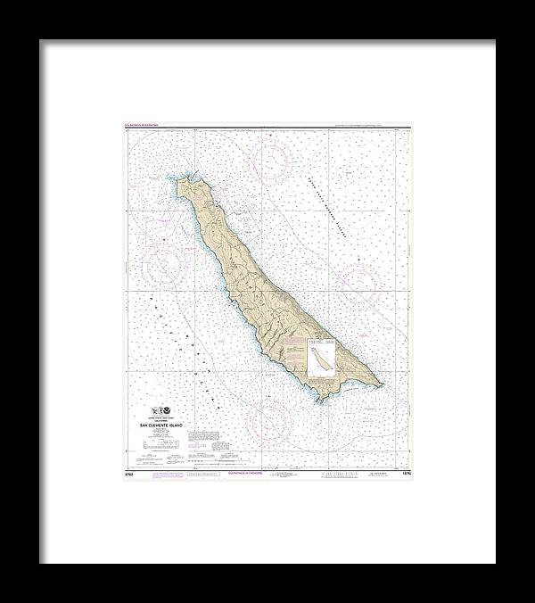 Nautical Chart-18762 San Clemente Island - Framed Print