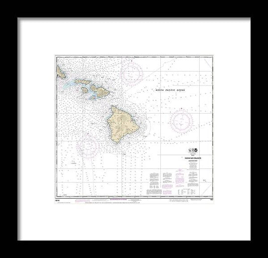A beuatiful Framed Print of the Nautical Chart-19010 Hawaiian Islands Southern Part by SeaKoast