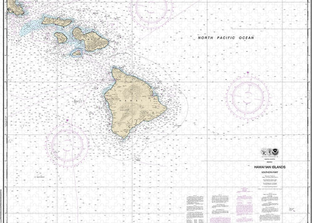 Nautical Chart-19010 Hawaiian Islands Southern Part - Puzzle