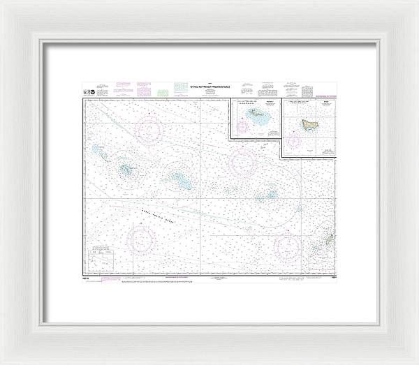 Nautical Chart-19016 Niihau-french Frigate Shoals, Necker Island, Nihoa - Framed Print