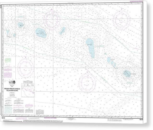 Nautical Chart-19019 French Frigate Shoals-laysan Island - Canvas Print