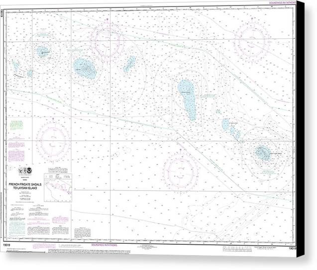 Nautical Chart-19019 French Frigate Shoals-laysan Island - Canvas Print