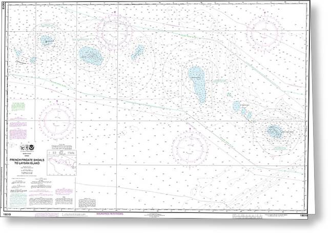 Nautical Chart-19019 French Frigate Shoals-laysan Island - Greeting Card