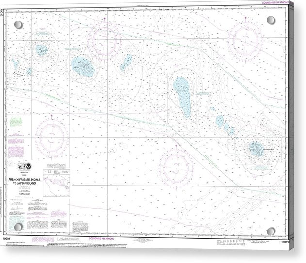 Nautical Chart-19019 French Frigate Shoals-laysan Island - Acrylic Print