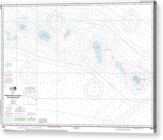 Nautical Chart-19019 French Frigate Shoals-Laysan Island  Acrylic Print