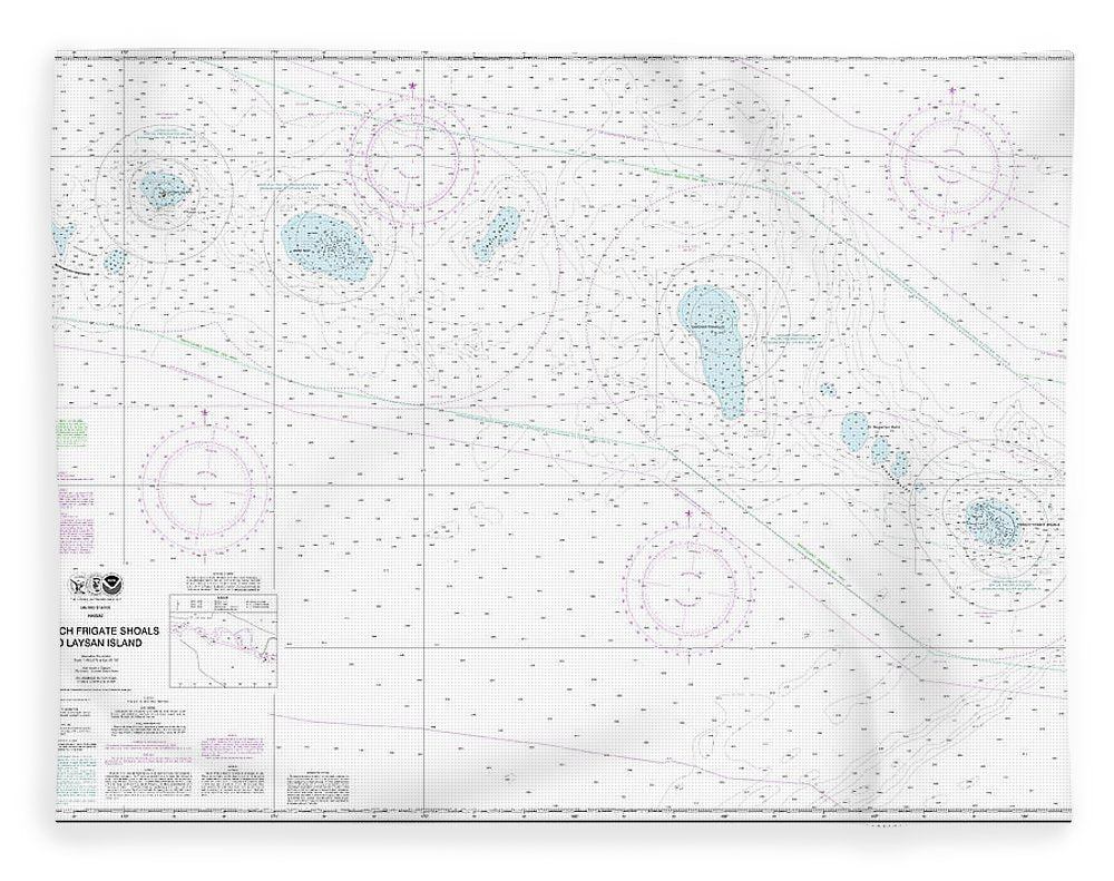 Nautical Chart-19019 French Frigate Shoals-laysan Island - Blanket