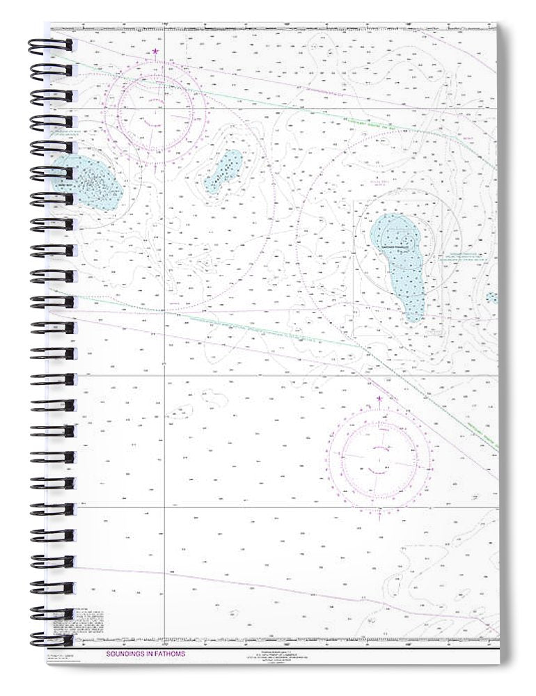 Nautical Chart 19019 French Frigate Shoals Laysan Island Spiral Notebook