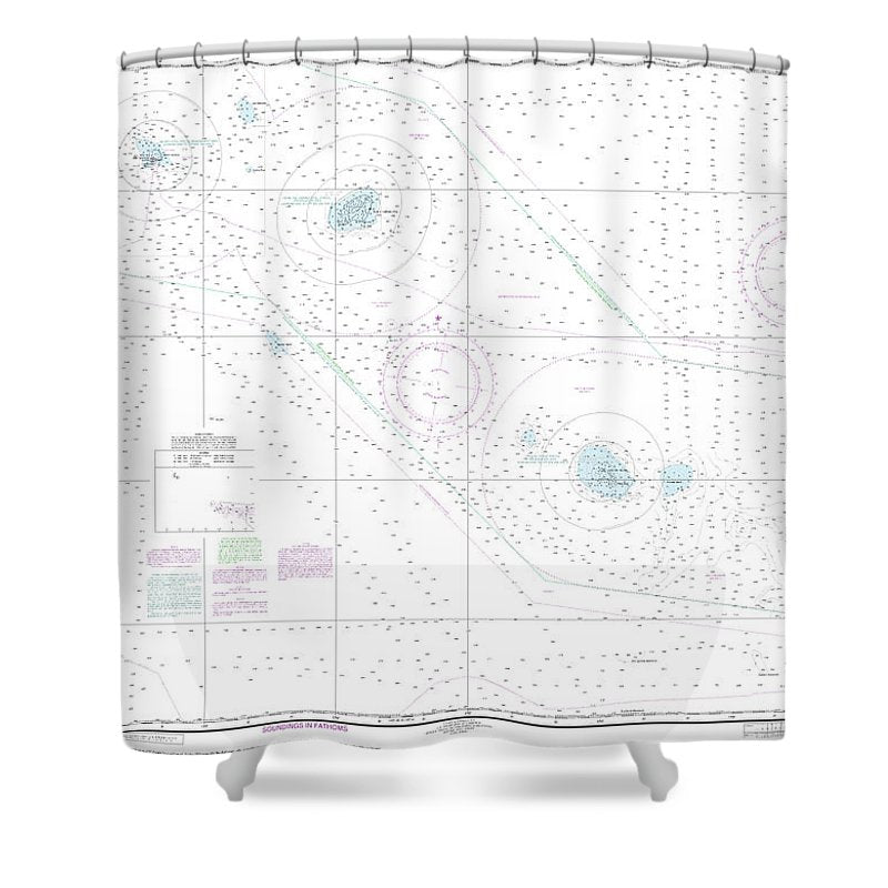 Nautical Chart 19022 Laysan Island Kure Atoll Shower Curtain