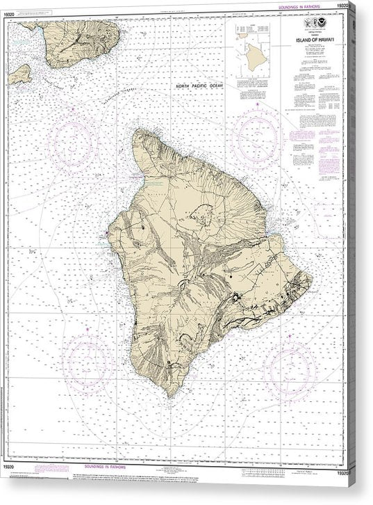 Nautical Chart-19320 Island-Hawaii  Acrylic Print