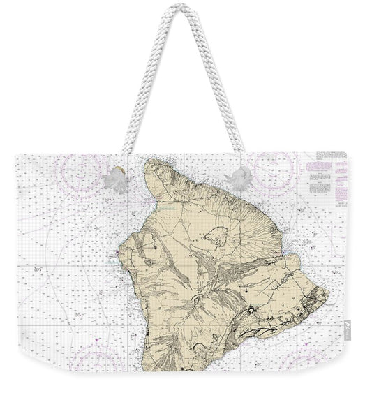 Nautical Chart-19320 Island-hawaii - Weekender Tote Bag