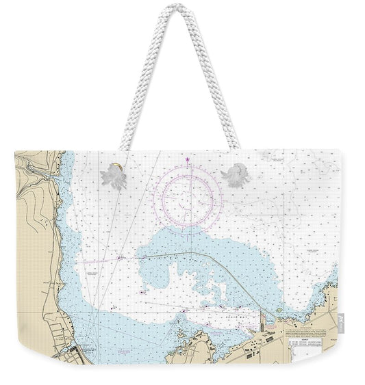 Nautical Chart-19324 Island-hawaii Hilo Bay - Weekender Tote Bag