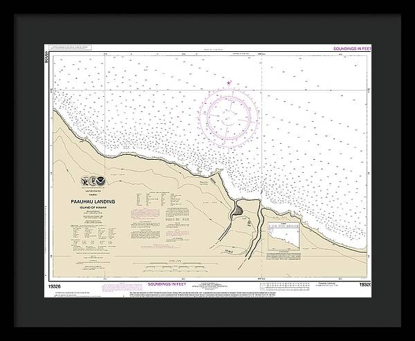 Nautical Chart-19326 Paauhau Landing Island-hawaii - Framed Print