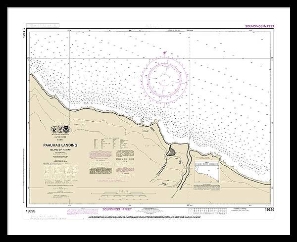 Nautical Chart-19326 Paauhau Landing Island-hawaii - Framed Print