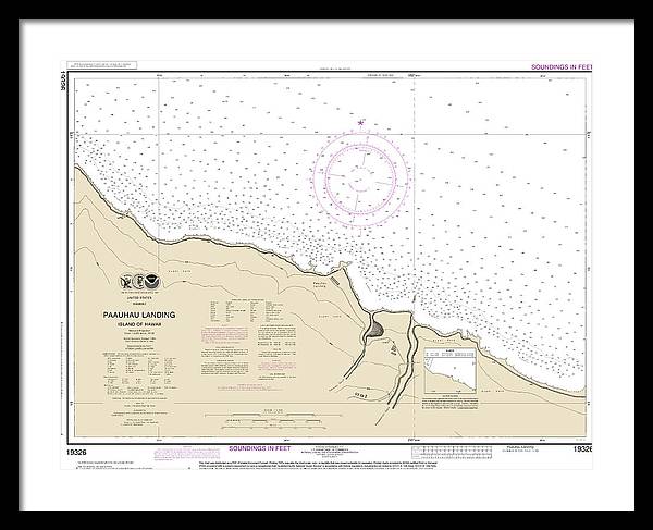 Nautical Chart-19326 Paauhau Landing Island-hawaii - Framed Print