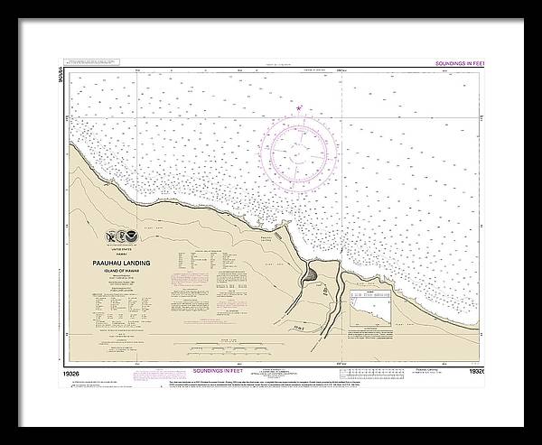 Nautical Chart-19326 Paauhau Landing Island-hawaii - Framed Print