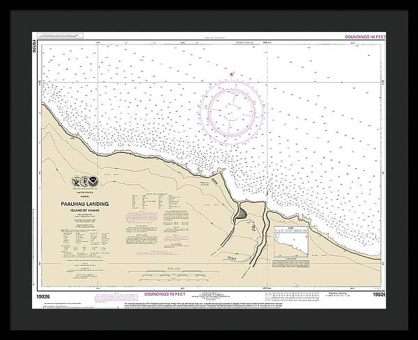 Nautical Chart-19326 Paauhau Landing Island-hawaii - Framed Print