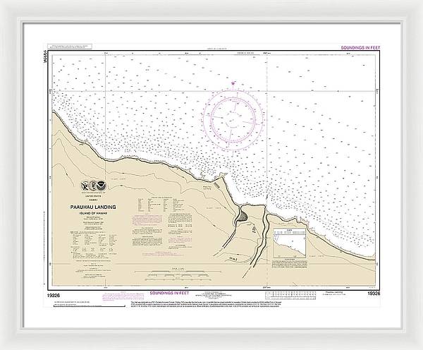 Nautical Chart-19326 Paauhau Landing Island-hawaii - Framed Print