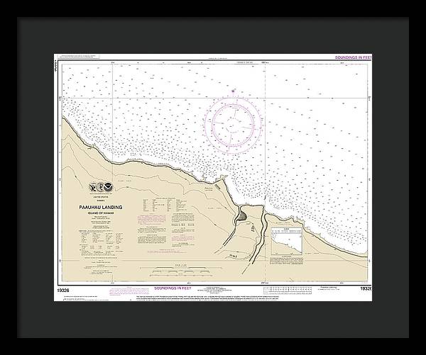 Nautical Chart-19326 Paauhau Landing Island-hawaii - Framed Print