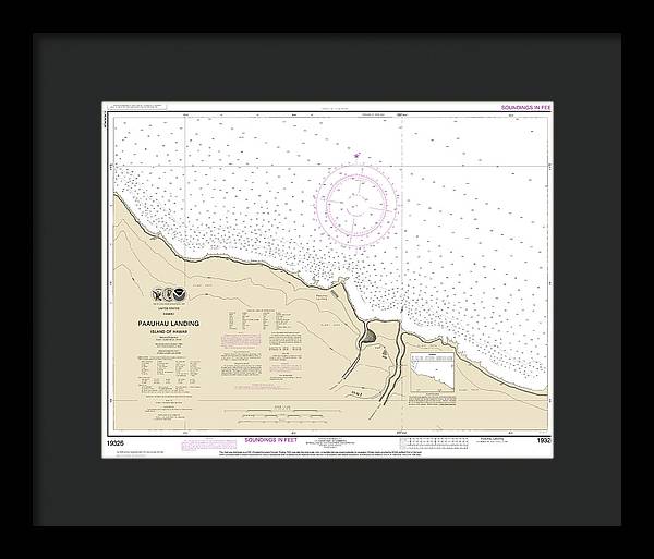 Nautical Chart-19326 Paauhau Landing Island-hawaii - Framed Print