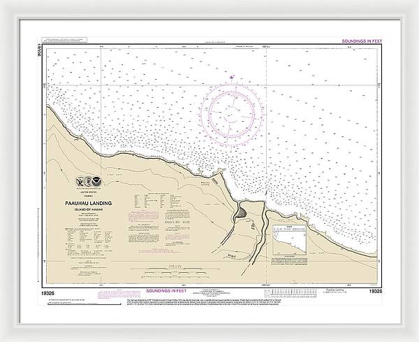 Nautical Chart-19326 Paauhau Landing Island-hawaii - Framed Print