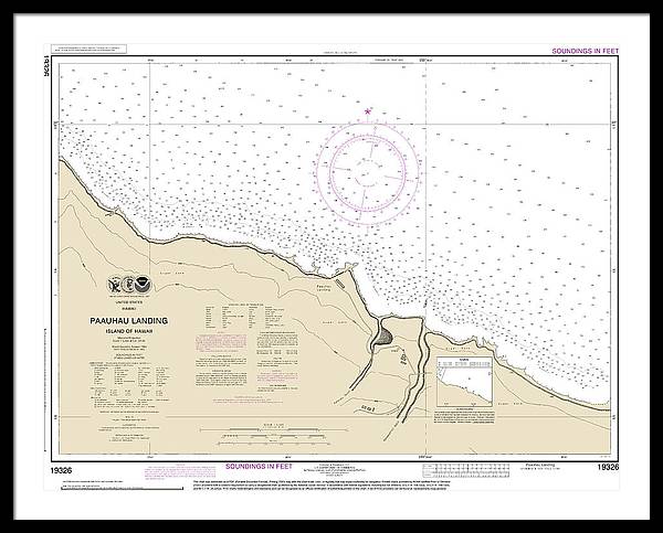 Nautical Chart-19326 Paauhau Landing Island-hawaii - Framed Print